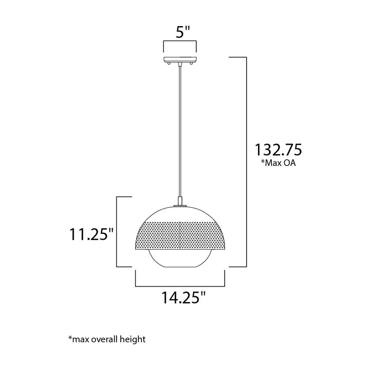Perf Pendant by Studio M Lighting – line drawing