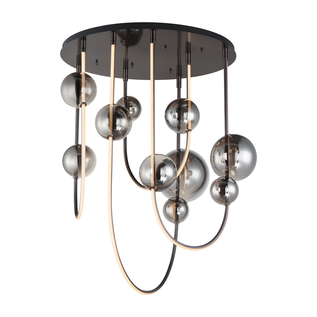 Dreamer Round LED Pendant by Studio M Lighting in Black Chrome