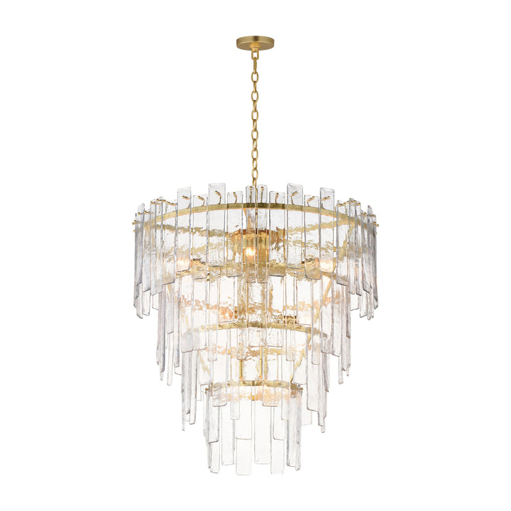 Warren 12-Light Pendant by Studio M Lighting in Gold Leaf