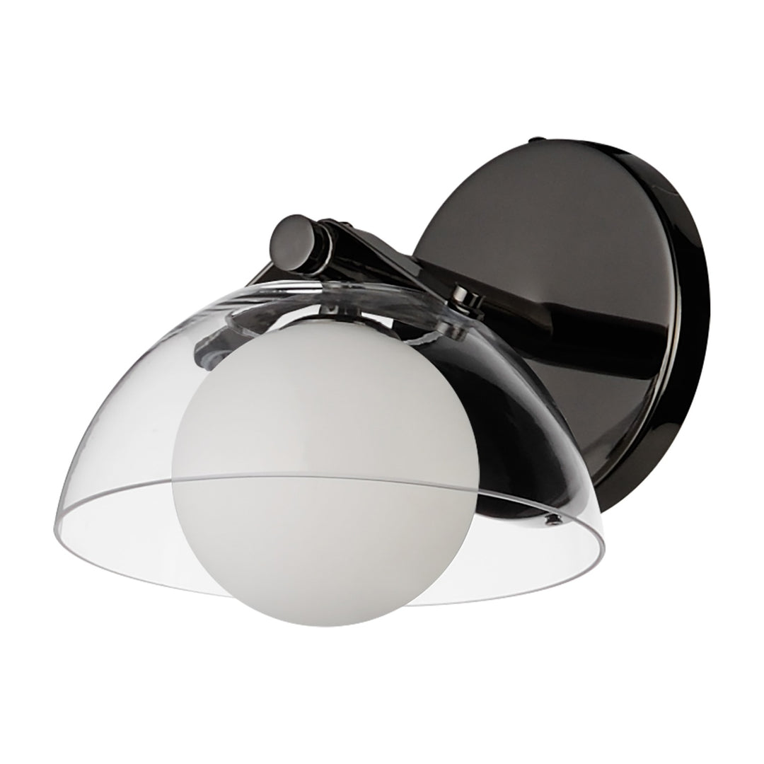 Domain 1-Light Wall Sconce by Studio M Lighting in Black Chrome