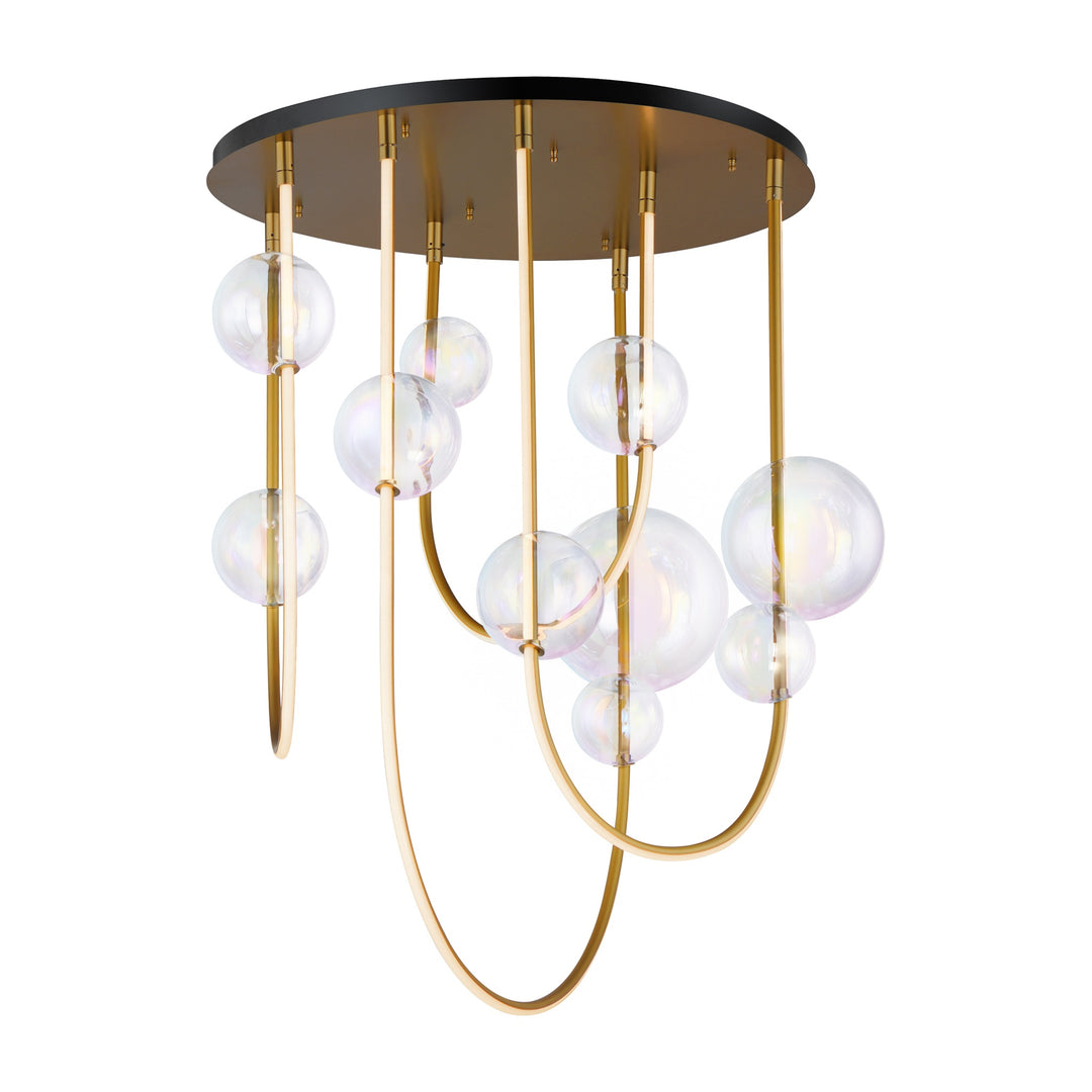 Dreamer Round LED Pendant by Studio M Lighting in Natural Aged Brass