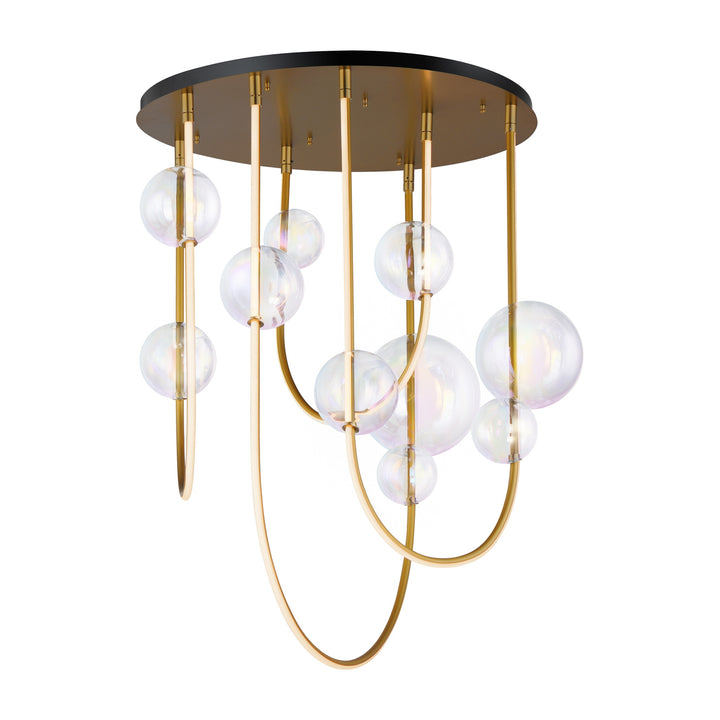Dreamer Round LED Pendant by Studio M Lighting in Natural Aged Brass
