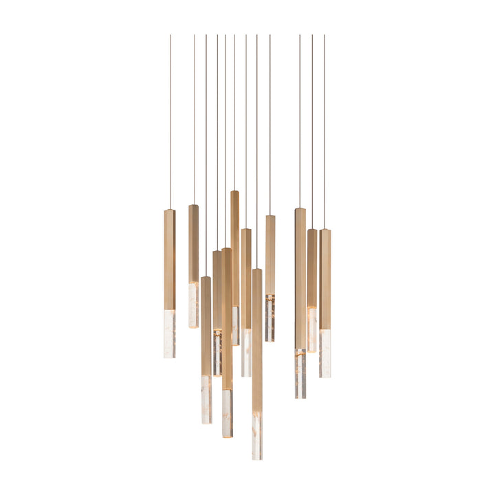 Diaphane 12-Light LED Pendant by Studio M Lighting in Gold