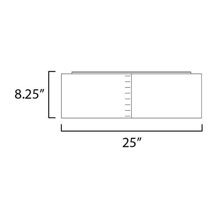 Prime Acoustic 25 LED Flush Mount by Studio M Lighting – line drawing
