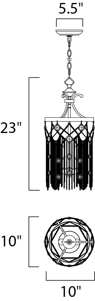 Brasilia LED Outdoor Sconce by Studio M Lighting – line drawing
