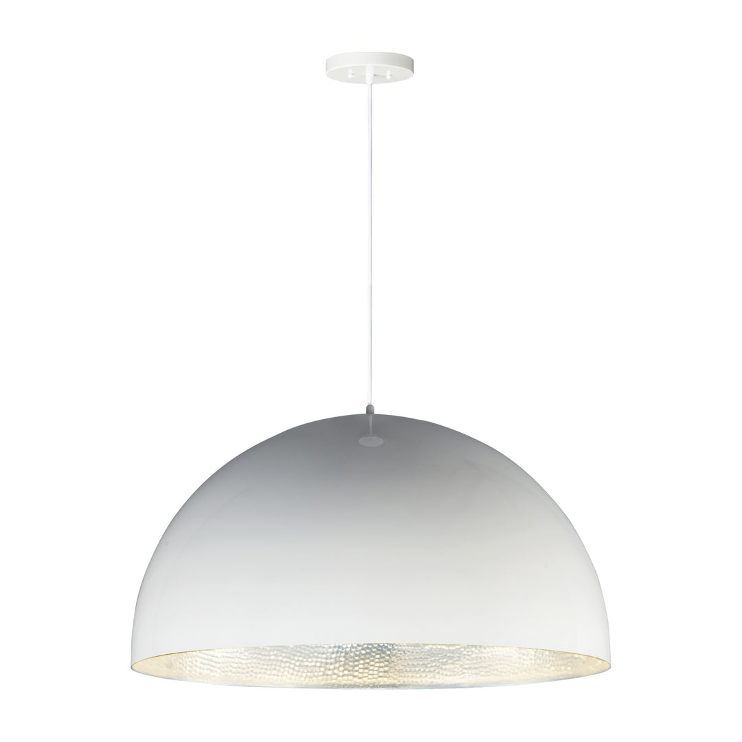 Hemisphere LED Pendant 254906 by Studio M Lighting in Gloss White / Aluminum