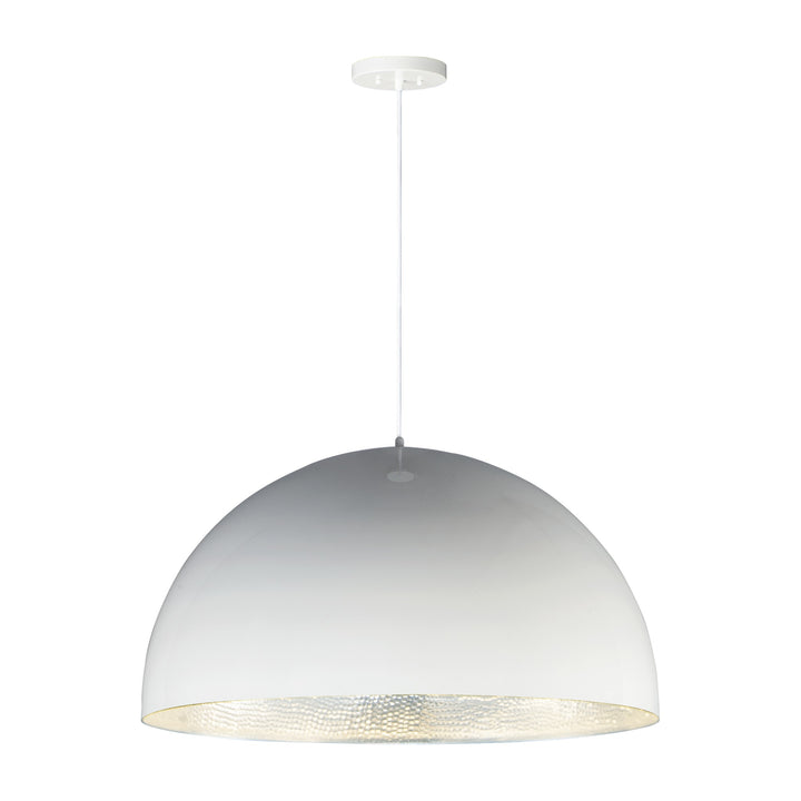 Hemisphere LED Pendant 254906 by Studio M Lighting in Gloss White / Aluminum