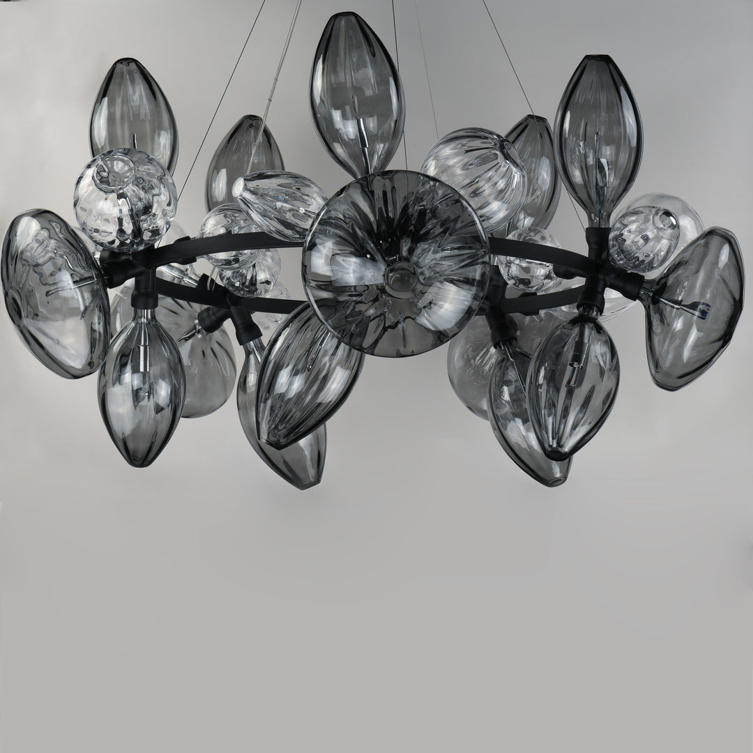 Ray Dance Cluster Ray Dance 30-Light 5 Cluster LED Pendant by Studio M Lighting – lifestyle