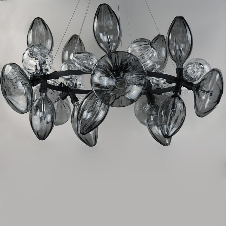 Ray Dance Cluster Ray Dance 30-Light 5 Cluster LED Pendant by Studio M Lighting – lifestyle