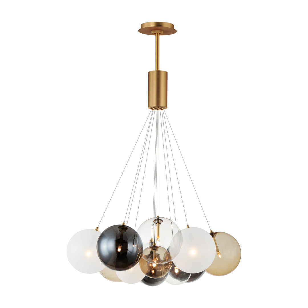 Burst 12-Light LED Pendant by Studio M Lighting in Gold