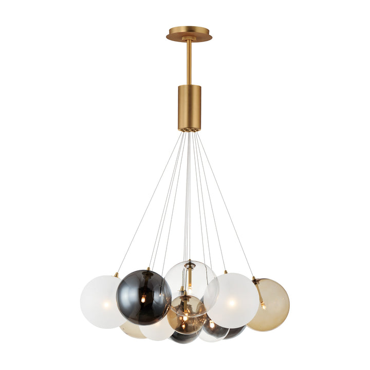 Burst 12-Light LED Pendant by Studio M Lighting in Gold