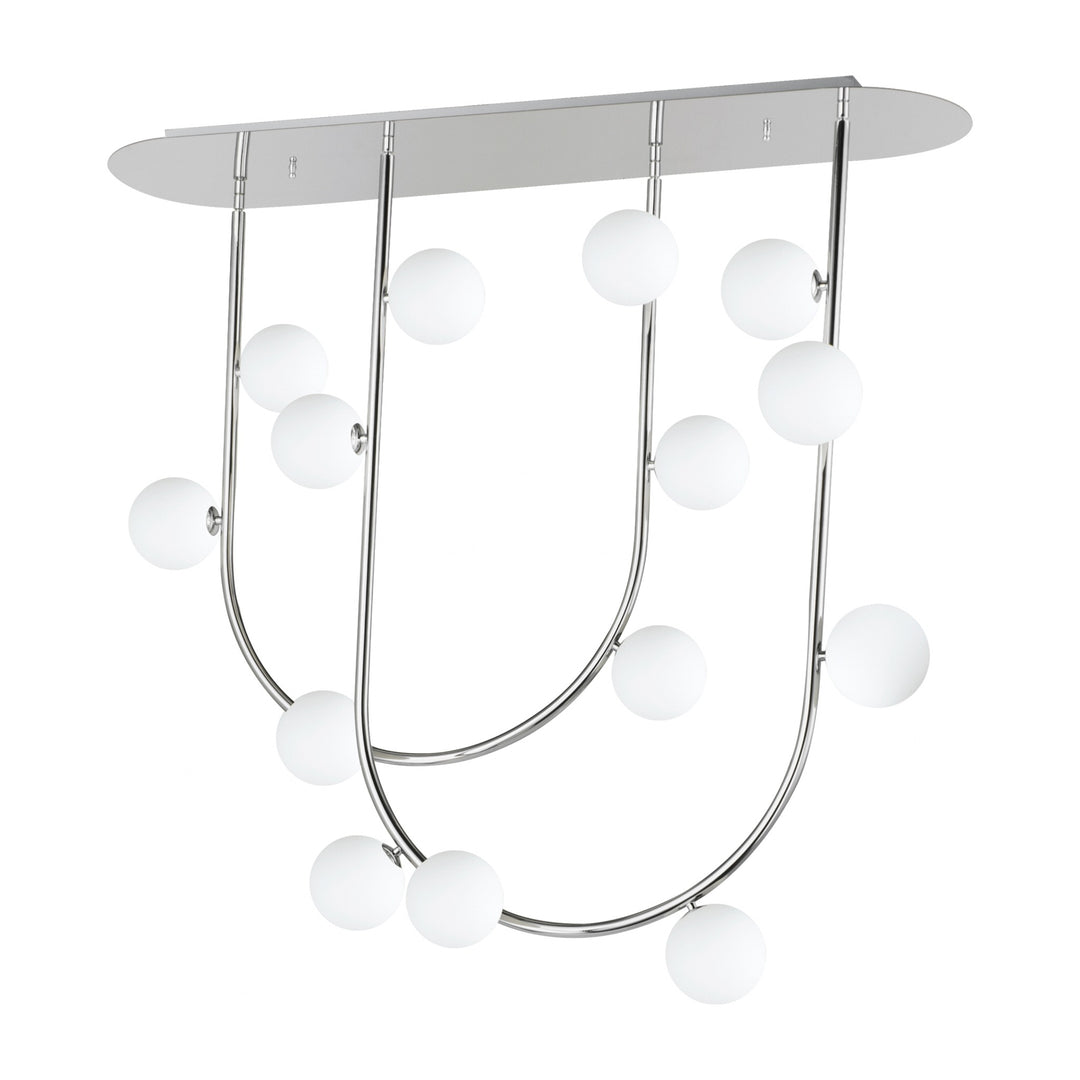 Contour 14-Light Fixed Stem Ceiling Light by Studio M Lighting in Polished Chrome