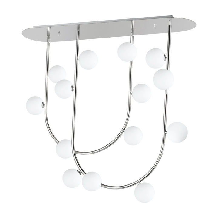 Contour 14-Light Fixed Stem Ceiling Light by Studio M Lighting in Polished Chrome