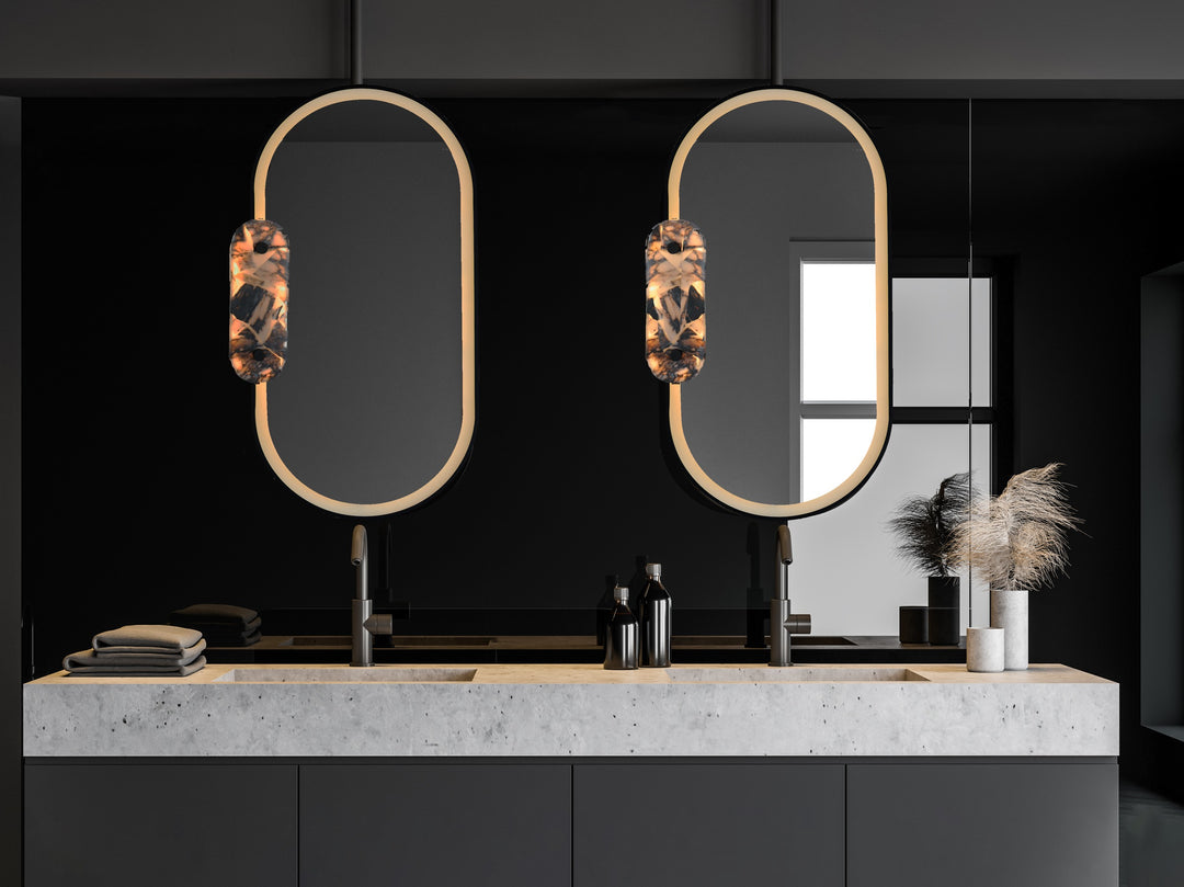 Stonewall LED Mirror by Studio M Lighting – lifestyle