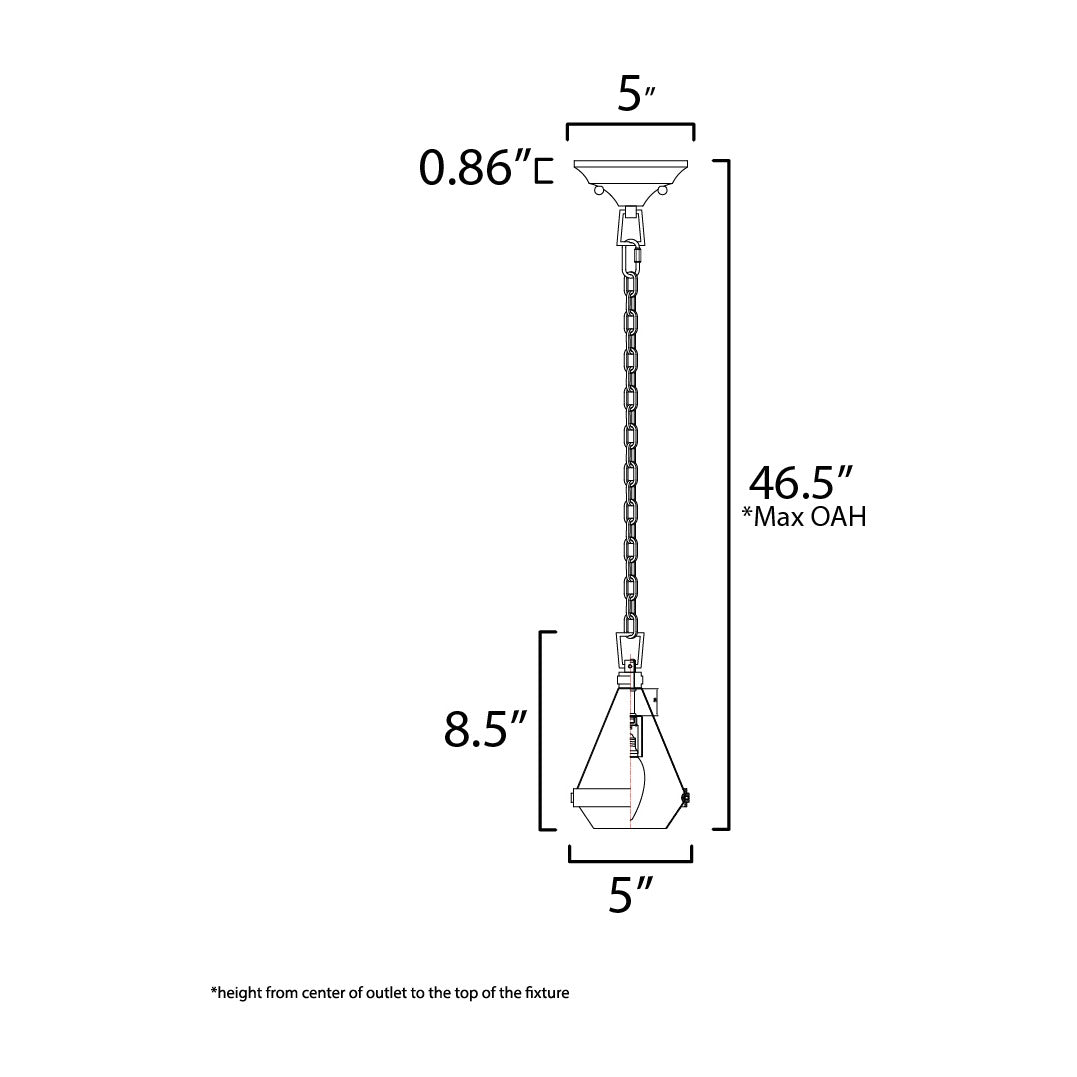 Giza Mini Pendant by Studio M Lighting – line drawing
