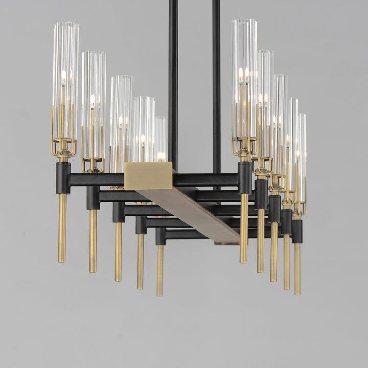 Flambeau 10-Light Linear LED Chandelier by Studio M Lighting – lifestyle