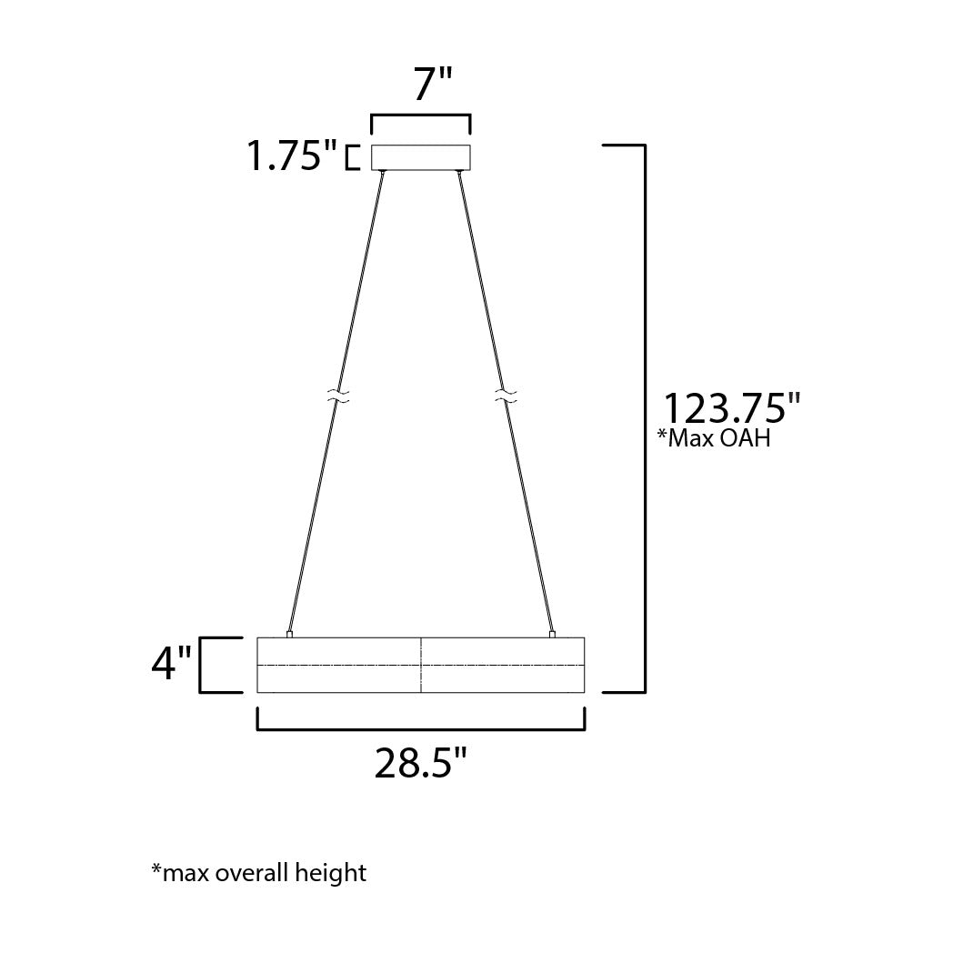iCorona FoH i-Corona LED Penant with Philips Hue by Studio M Lighting – line drawing