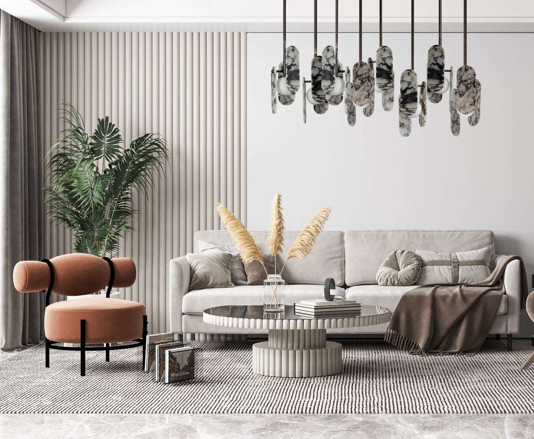 Megalith - Glass Megalith 5-Light Pendant by Studio M Lighting – lifestyle