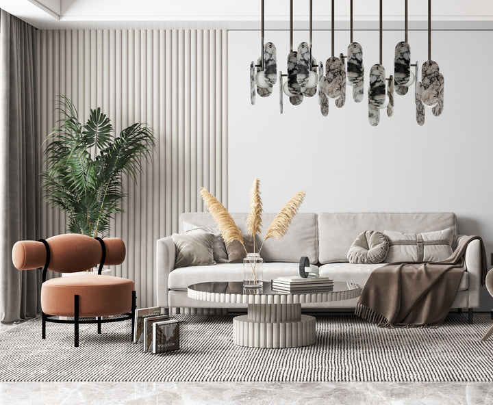 Megalith - Glass Megalith 5-Light Pendant by Studio M Lighting – lifestyle