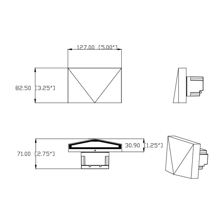 Fractal LED Step Light 3CCT by Studio M Lighting – line drawing