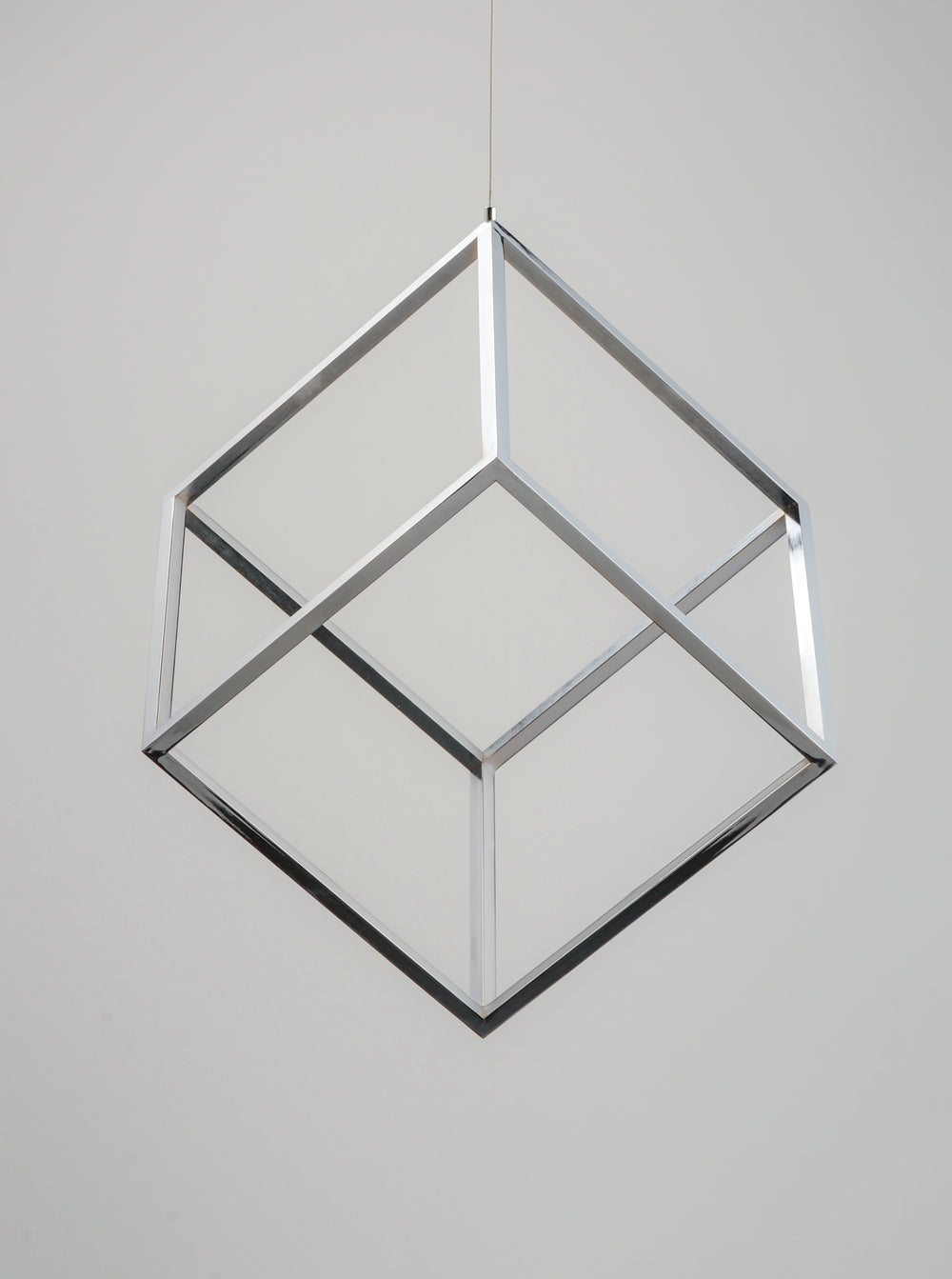 4 Square 1-Light LED Pendant by ET2 Lighting, styled view 1