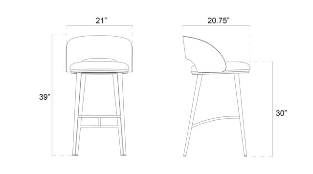 Dana Barstool Bar Stools Elite Modern