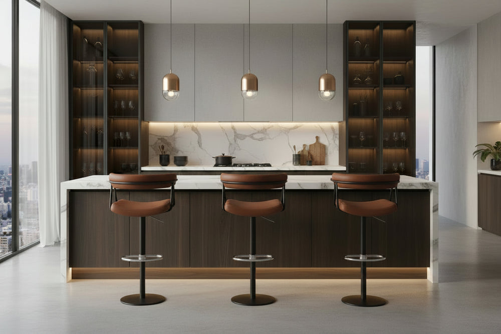Bruso Adjustable Swivel Stool Bar Stools Elite Modern