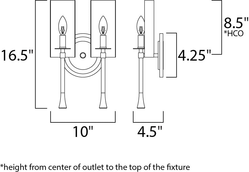 Interlace 24 LED Outdoor Wall Sconce by Studio M Lighting – line drawing
