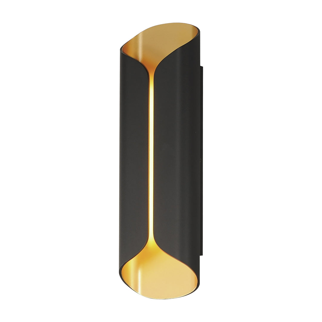 Folio 20" LED Outdoor Wall Lamp by Studio M Lighting in Black / Gold