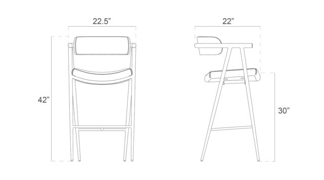 Brody Barstool Bar Stools Elite Modern