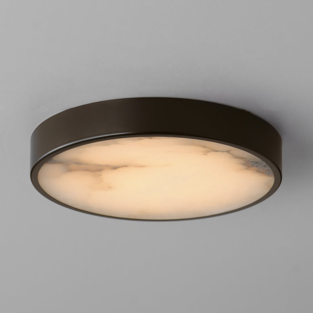 Slab 7 LED Alabaster Flush Mount by Studio M Lighting – lifestyle