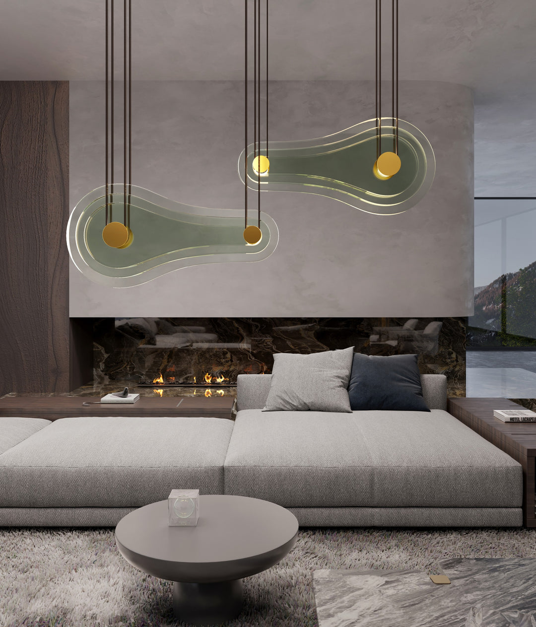 Stratum 2-Light LED Pendant by Studio M Lighting – lifestyle