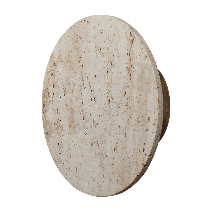 Discus 10 LED Outdoor Wall Sconce by Studio M Lighting in Travertine / Antique Bronze