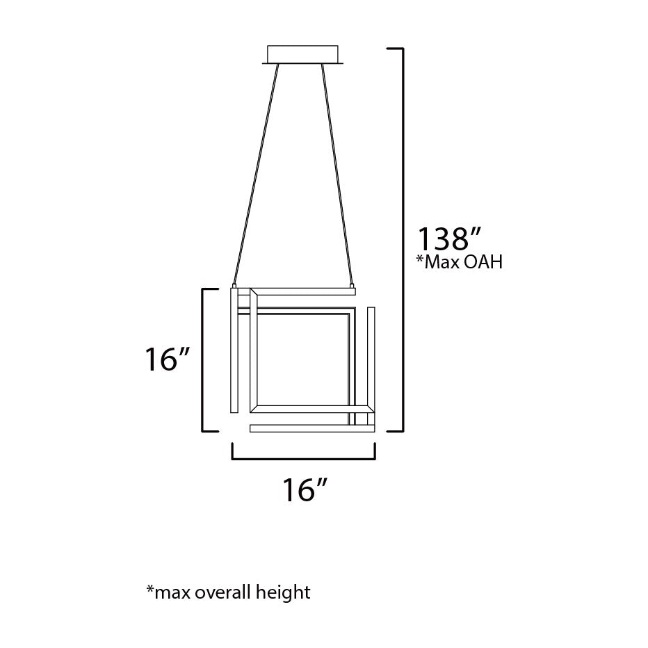 Penrose 16 LED Pendant by Studio M Lighting – line drawing