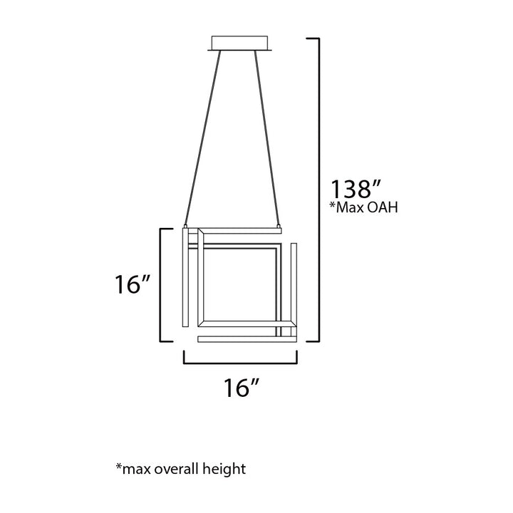 Penrose 16 LED Pendant by Studio M Lighting – line drawing