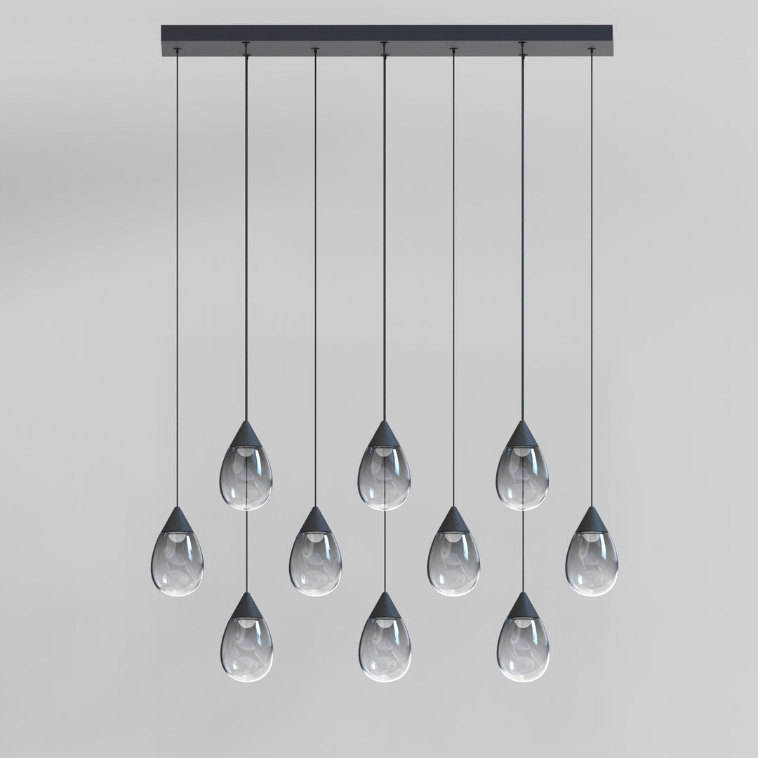 Dewdrop 10-Light LED Linear Pendant by Studio M Lighting – lifestyle