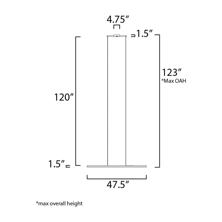 Hover LED 48 Pendant by Studio M Lighting – line drawing