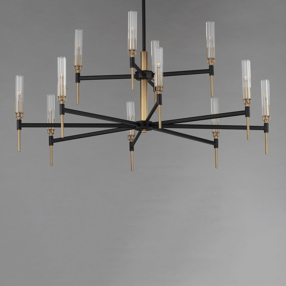 Flambeau 12-Light 2-Tier LED Chandelier by Studio M Lighting – lifestyle