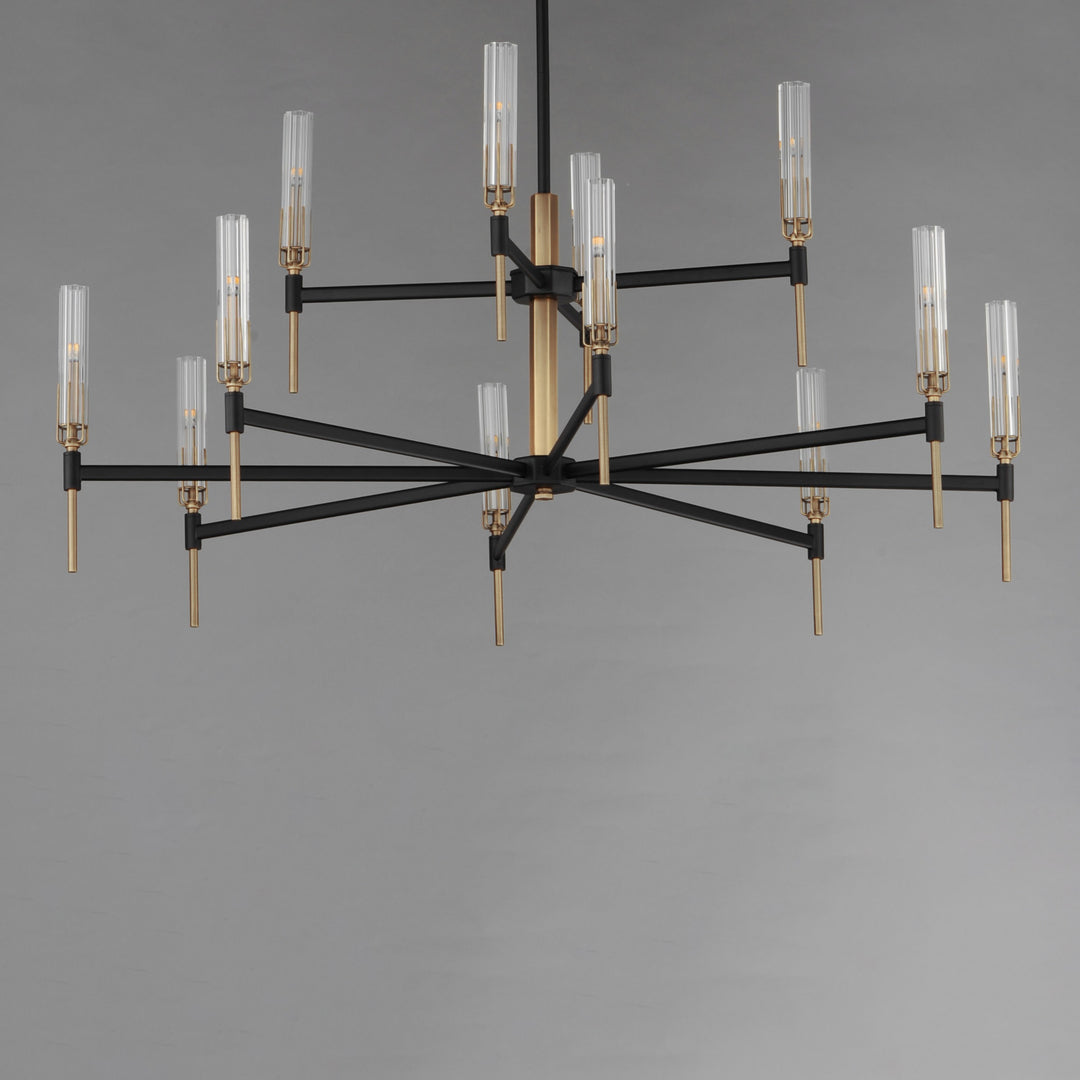 Flambeau 12-Light 2-Tier LED Chandelier by Studio M Lighting – lifestyle