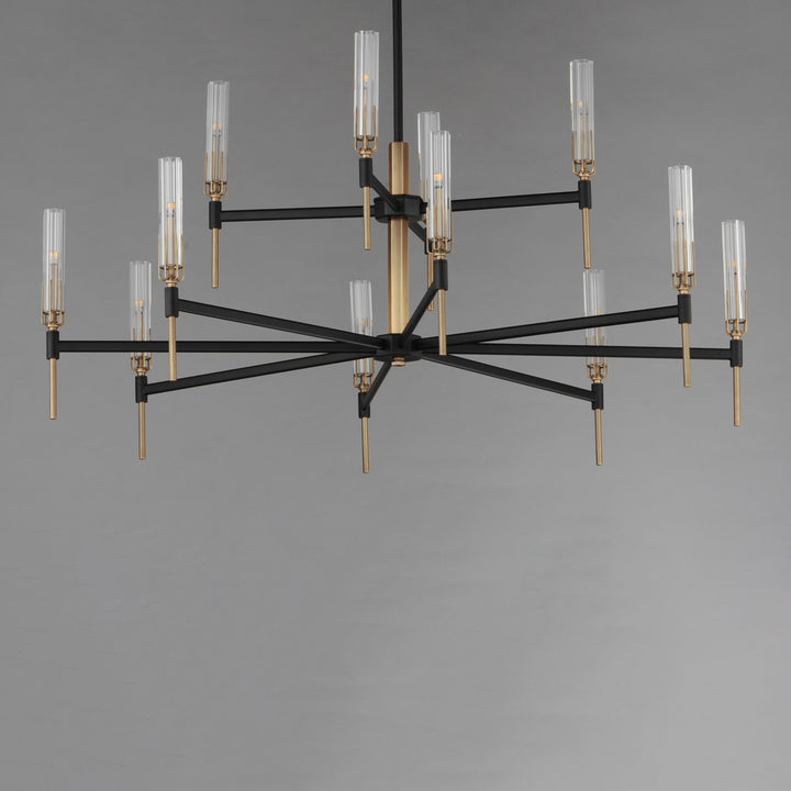 Flambeau 12-Light 2-Tier LED Chandelier by Studio M Lighting – lifestyle