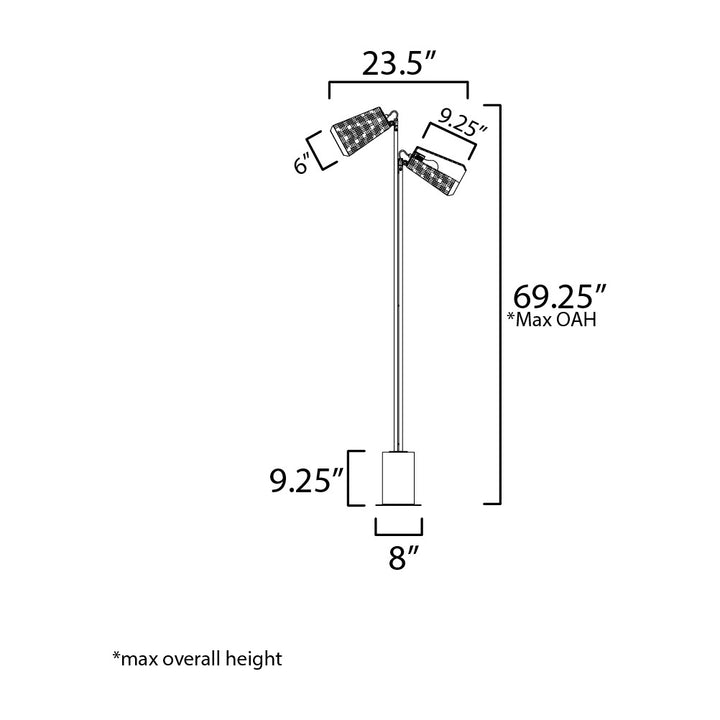 Scout 2-Light Floor Lamp by Studio M Lighting – line drawing