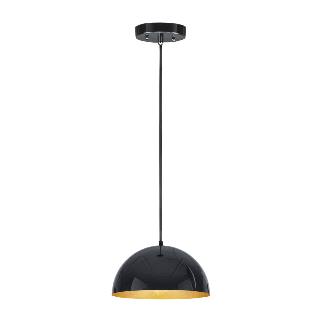 Hemisphere LED Pendant 254902 by Studio M Lighting in Gloss Black / Gold