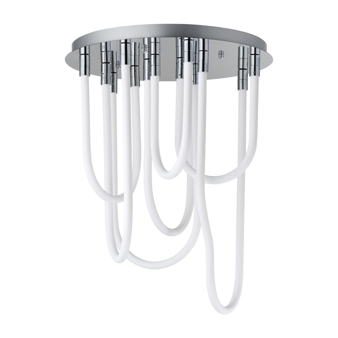 Soleil 7-Light LED RD Flush Mount by Studio M Lighting in Polished Chrome