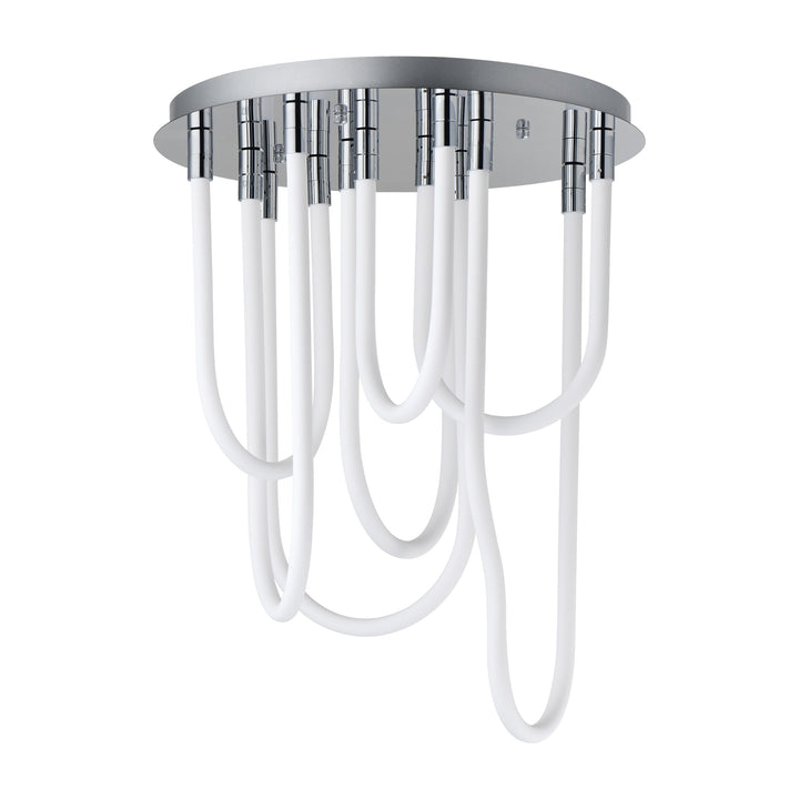 Soleil 7-Light LED RD Flush Mount by Studio M Lighting in Polished Chrome