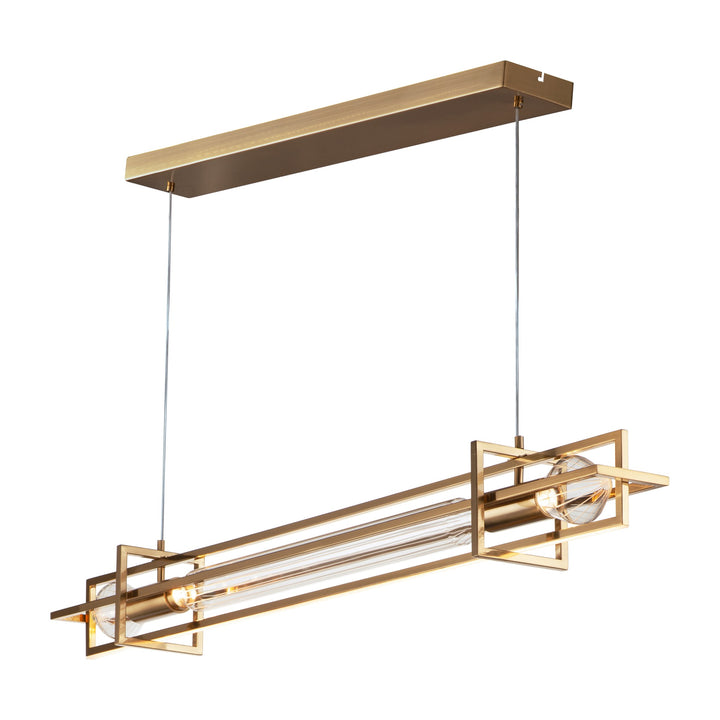 Zeppelin 50" LED Linear Pendant by Studio M Lighting in Heritage