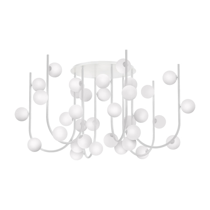 Contour MTO Contour 36-Light MTO Fixed Pendant by Studio M Lighting in White