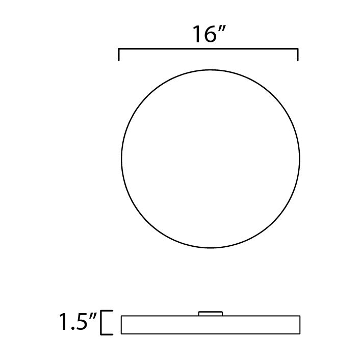 Trim RD LED Flush Mount 3000K 567670 by Studio M Lighting – line drawing
