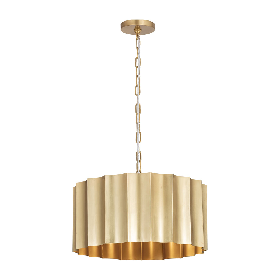 Allegra Large 1-Light Pendant by Studio M Lighting in Weathered Brass