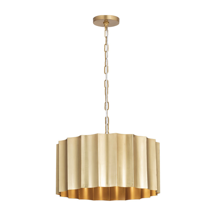 Allegra Large 1-Light Pendant by Studio M Lighting in Weathered Brass