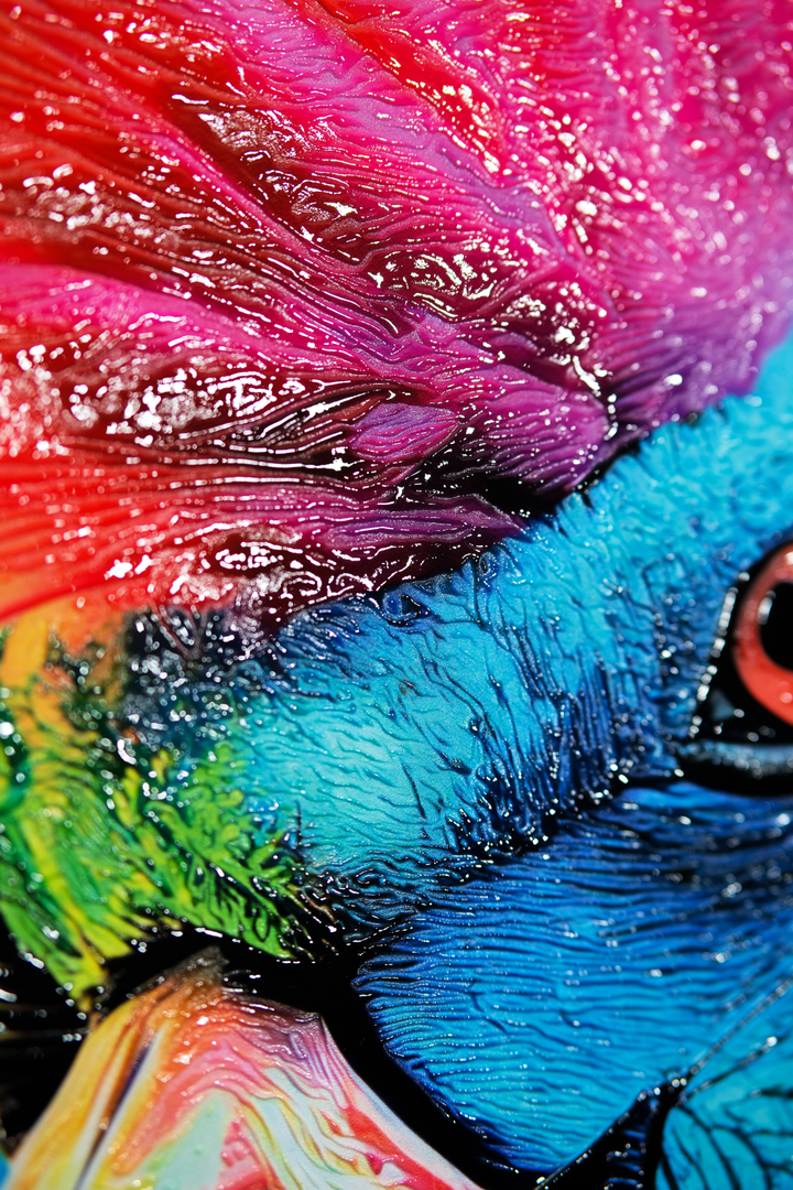 Eclectic Flamingo — Haptic 3D Embossed Print Insigne Art Design